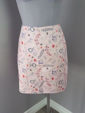 TWIK Simons Pink Floral Print Mini Skirt